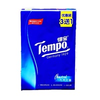 得宝(Tempo)T2275四层塑包面纸-90抽 4包/16提/箱