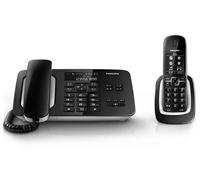 飞利浦 DCTG492 2.4G来电显示语音报号无绳子母电话机(黑色)
