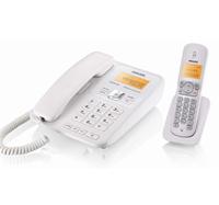 飞利浦 DCTG182 2.4G 数字无绳来电显示电话机(白色)